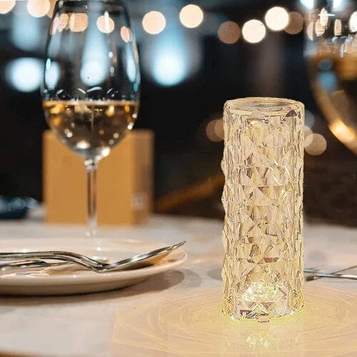 Luminária Cristal Touch de Mesa em Led - 16 Cores (Sem fio e Recarregável) - Decors
