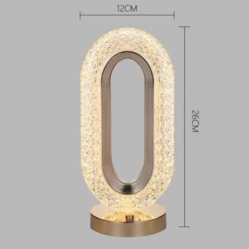 Luminária de Mesa e Abajur Luxuosa Cristal Oval - Decors