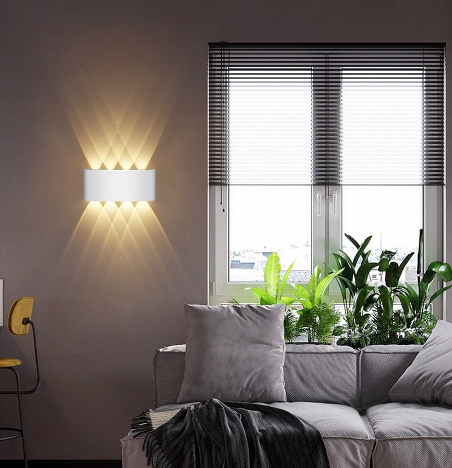 Luminária Arandela de Parede 4 Feixes de Luz Impermeável para Jardim Escada