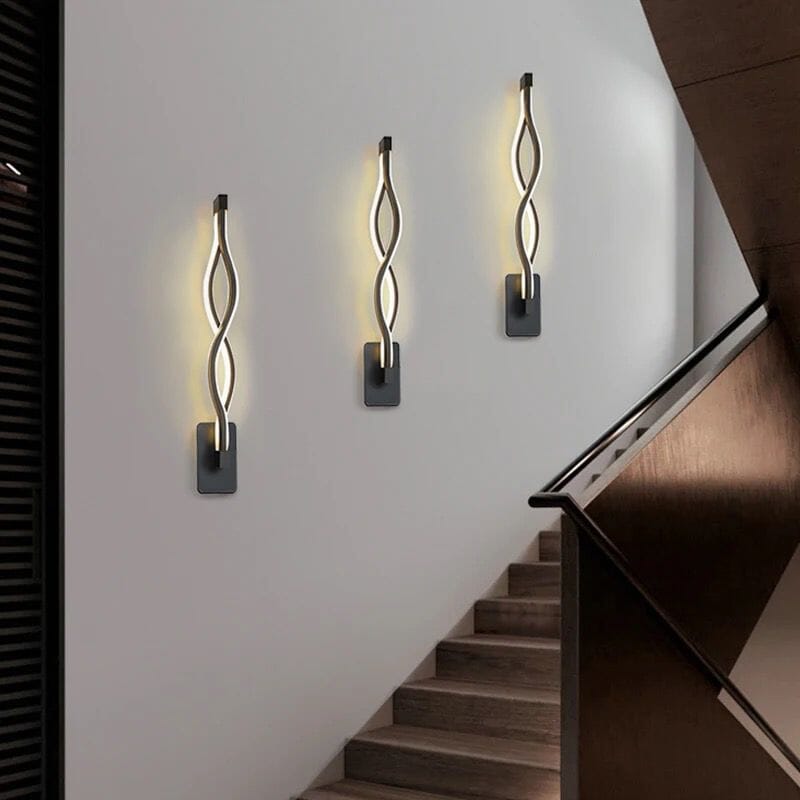 Luminária Arandela de Parede em Ondas LED 46,5cm