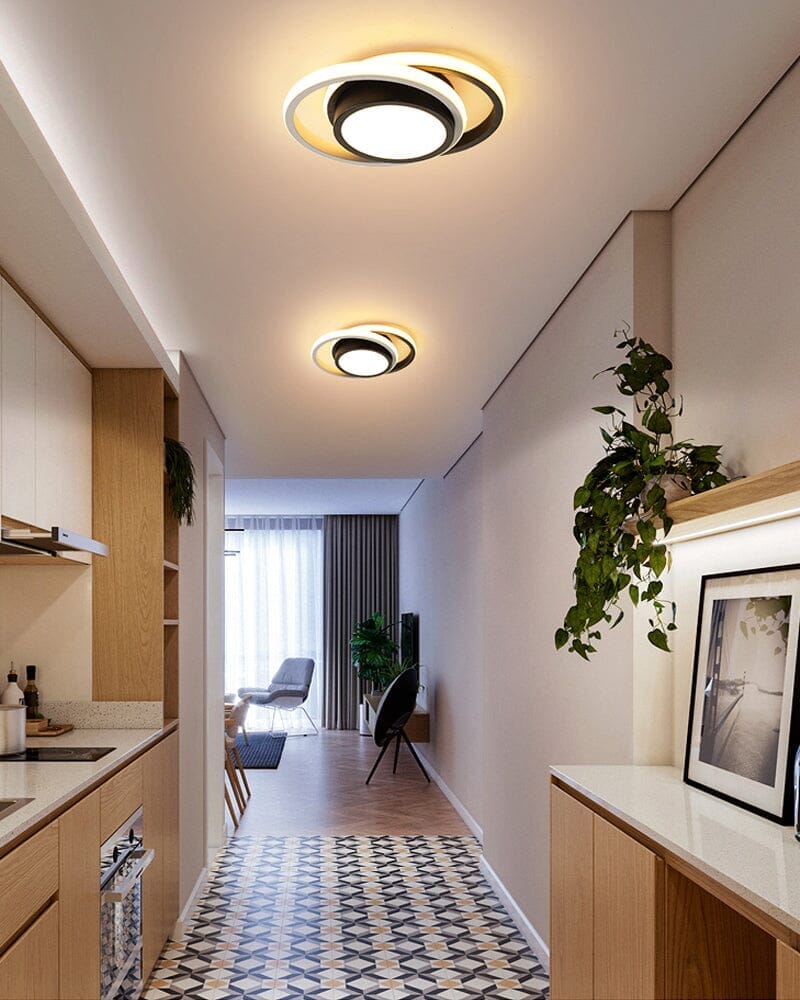 Luminária de Teto Plafon Sobrepor em Led Circular Duplo para Quarto Sala - Decors