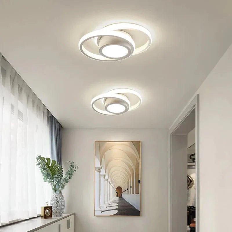 Luminária de Teto Plafon Sobrepor em Led Circular Duplo para Quarto Sala - Decors