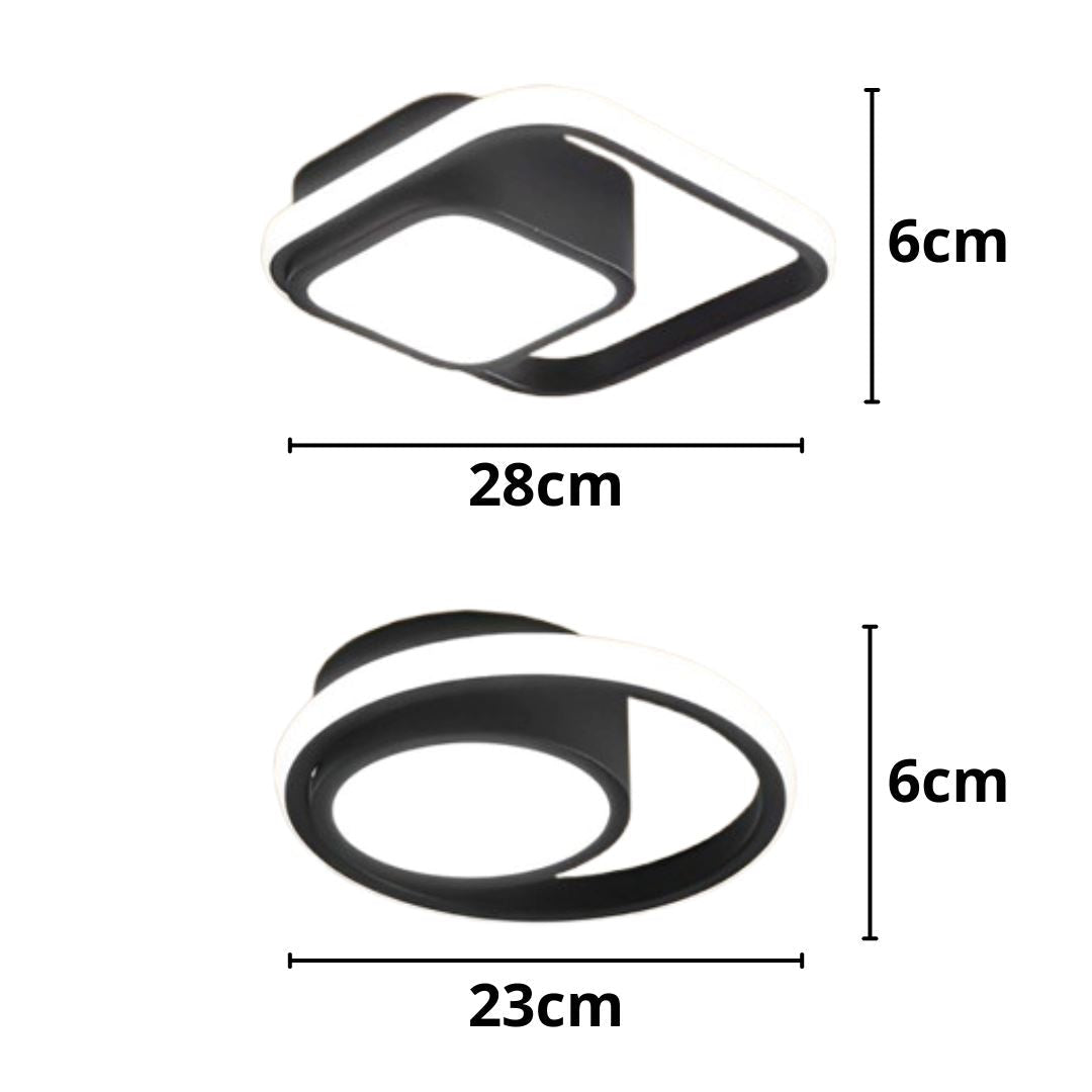Luminária de Teto Plafon Sobrepor em Led Torvy para Quarto Sala - Decors