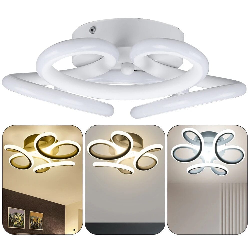 Luminária de Teto Plafon Sobrepor Flower para Quarto Sala (26cm) - Decors