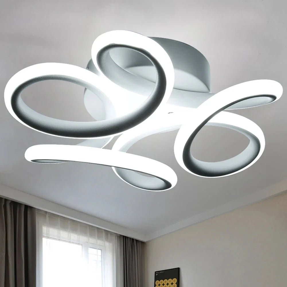 Luminária de Teto Plafon Sobrepor Flower para Quarto Sala (26cm) - Decors