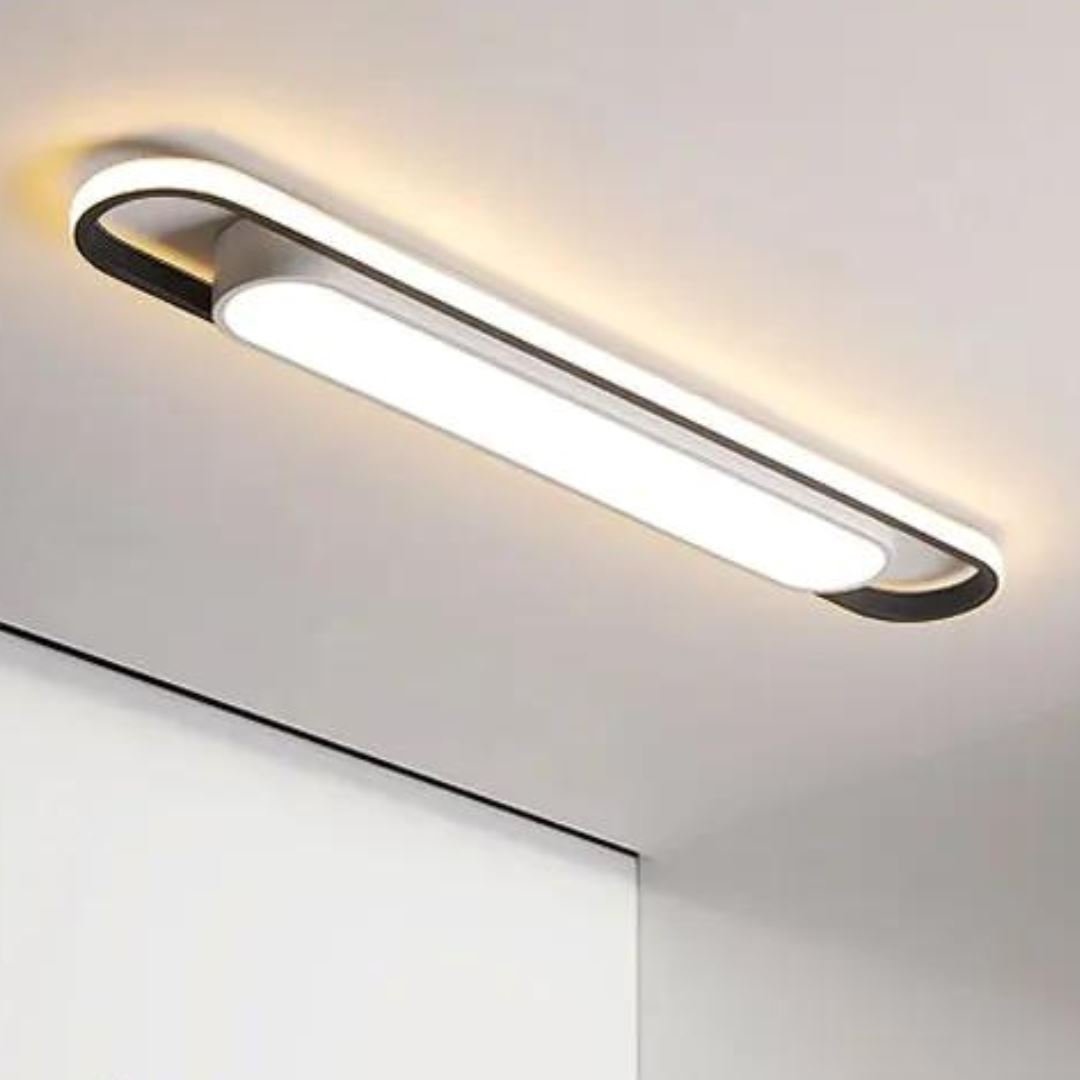 Luminária de Teto Plafon Sobrepor Slim Oval para Quarto Sala - Decors