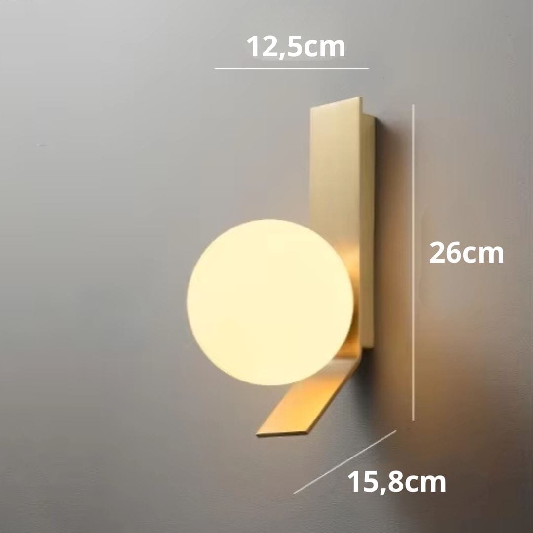 Luminária Luxuosa Arandela de Parede Esfera Clean em Led