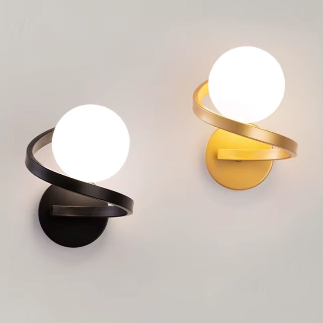 Luminária Luxuosa Arandela de Parede Esfera Orbit Spiral - Decors