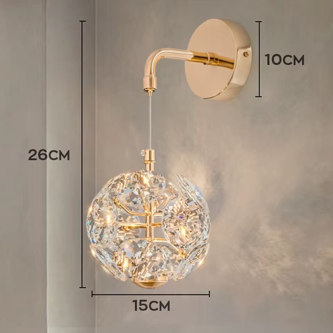 Luminária Luxuosa Arandela de Parede Purity em Cristal K9