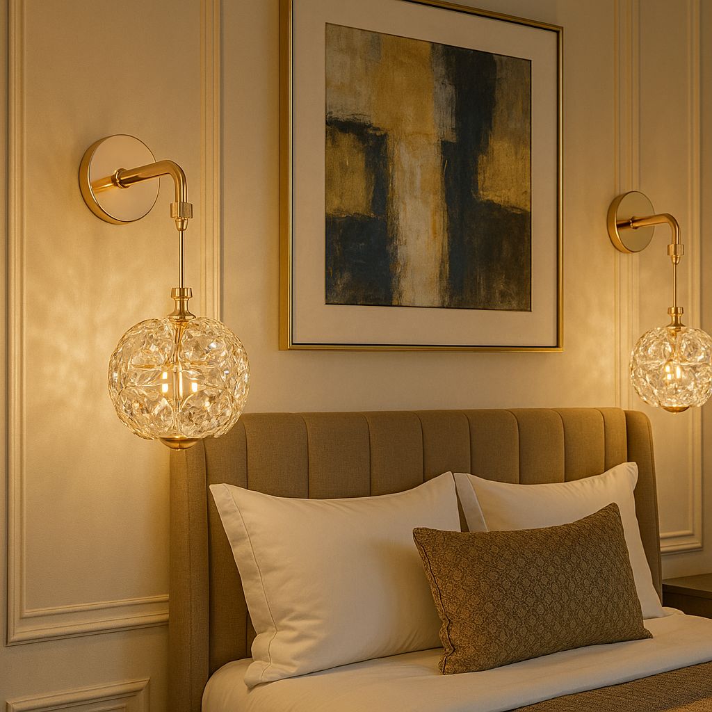 Luminária Luxuosa Arandela de Parede Purity em Cristal K9