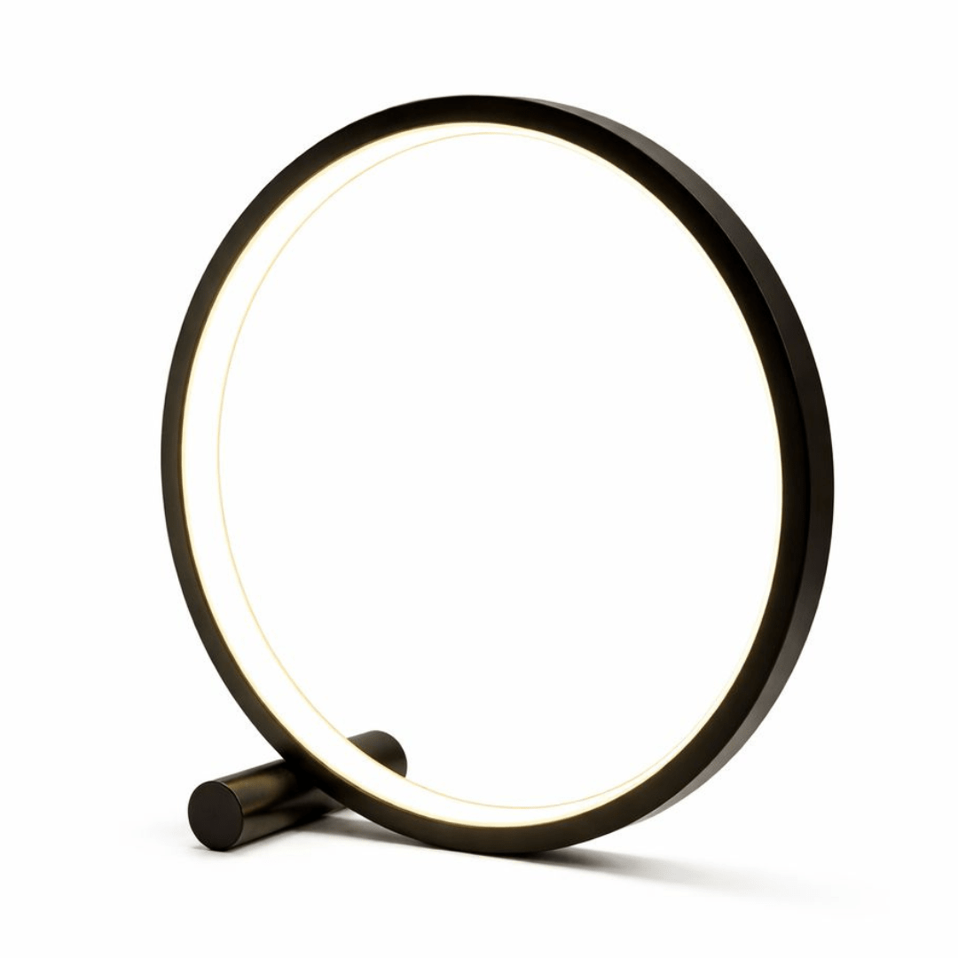 Luminária Minimalista de Mesa Circular Touch LED 25cm - Decors