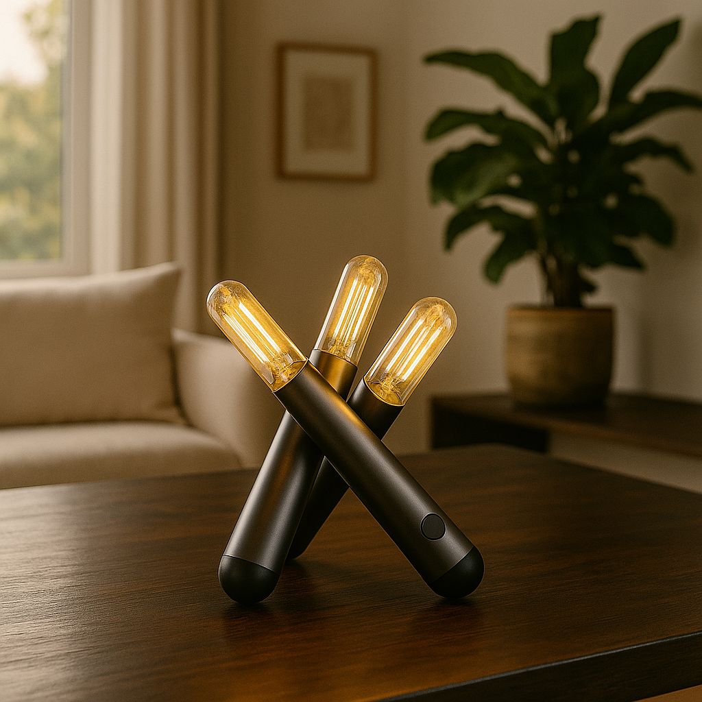 Luminária Móvel Touch de Mesa Articualda Flame USB - Decors
