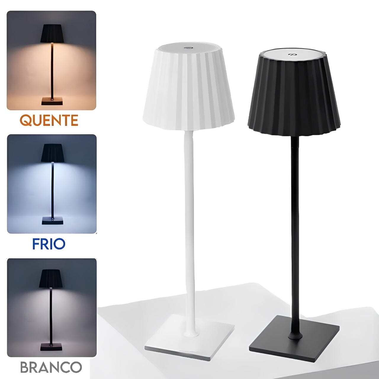 Luminária Móvel Touch de Mesa Aurora - Candeeiro e Abajur Earth 38cm
