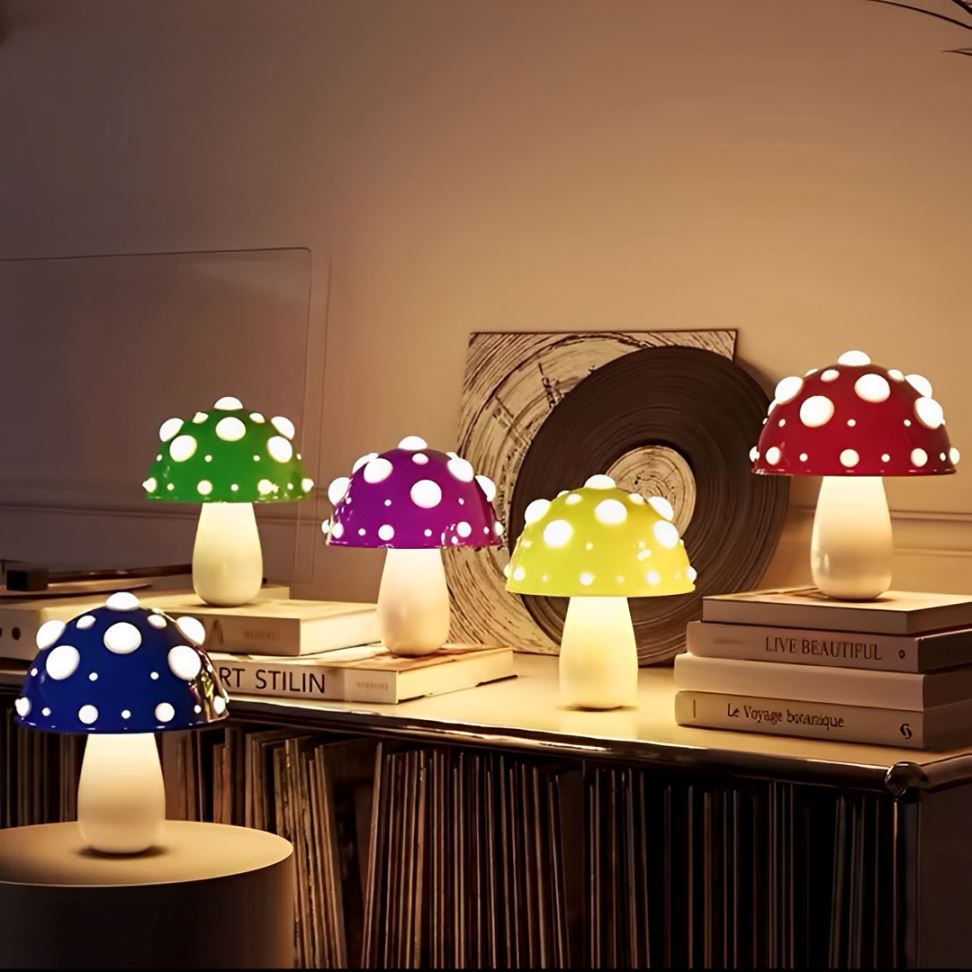 Luminária Abajur de Mesa Cogumelo Colors Touch
