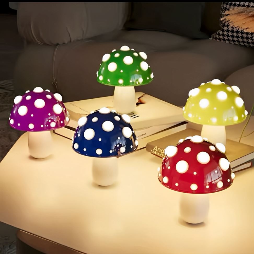 Luminária Abajur de Mesa Cogumelo Colors Touch