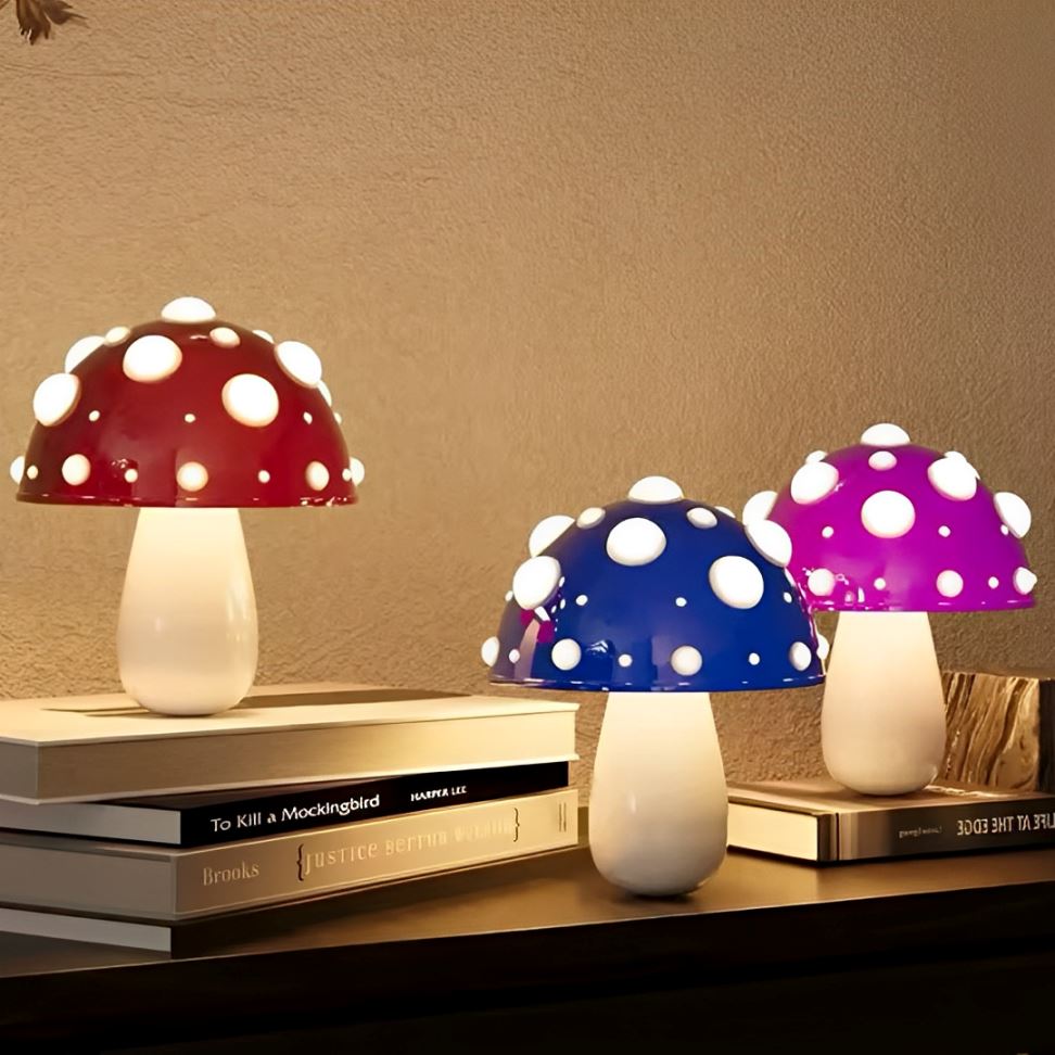 Luminária Abajur de Mesa Cogumelo Colors Touch