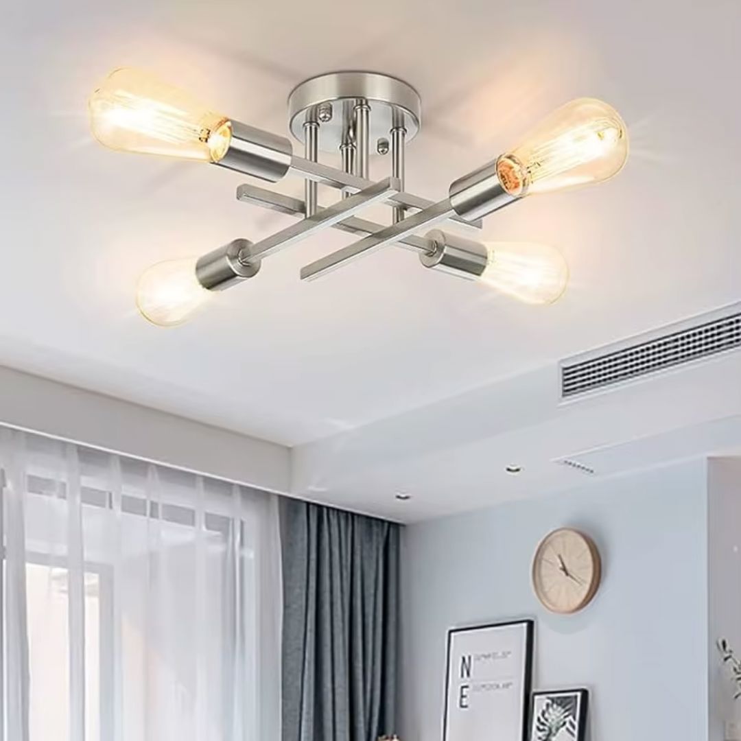Lustre Luminária de Teto Flash Mount (04 lâmpadas) - Decors