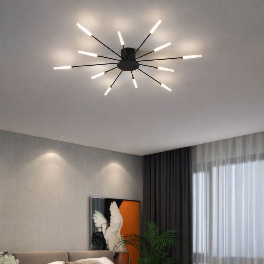 Lustre Luminária de Teto Nórdico Sputnik de Led (12 hastes)
