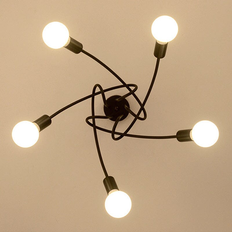 Lustre Luminária de Teto Sputnik Entrelaçado (3 e 5 hastes) para Quarto Sala - Decors
