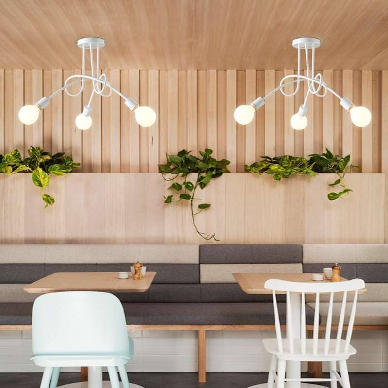 Lustre Luminária de Teto Sputnik Entrelaçado (3 e 5 hastes) para Quarto Sala - Decors
