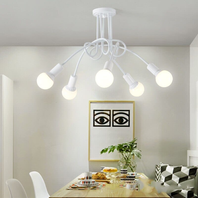 Lustre Luminária de Teto Sputnik Entrelaçado (3 e 5 hastes) para Quarto Sala - Decors
