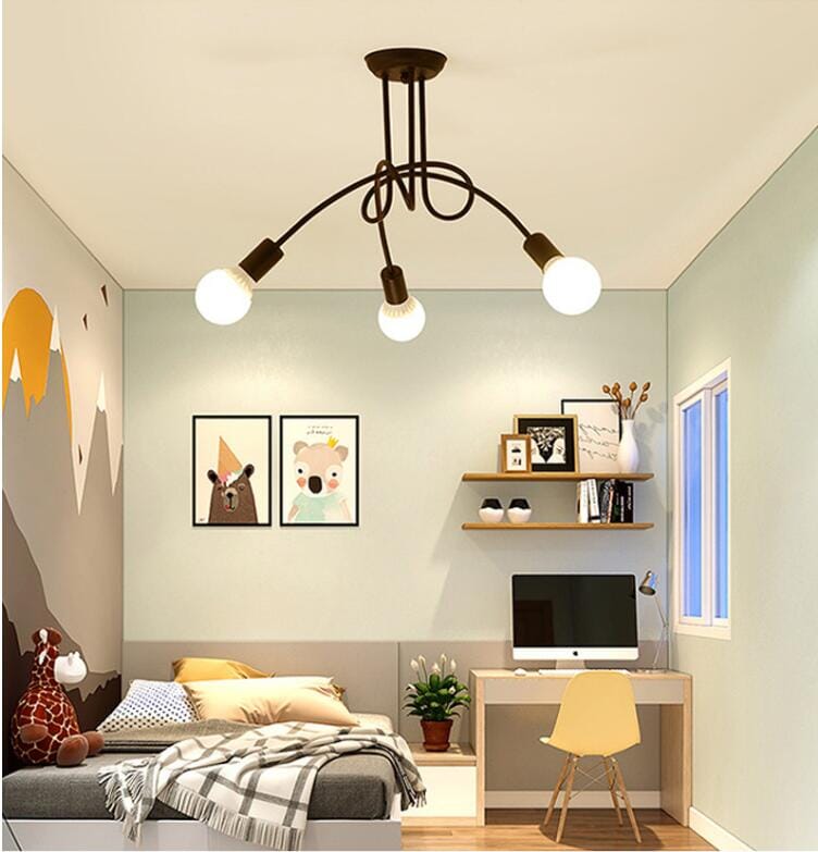 Lustre Luminária de Teto Sputnik Entrelaçado (3 e 5 hastes) para Quarto Sala - Decors