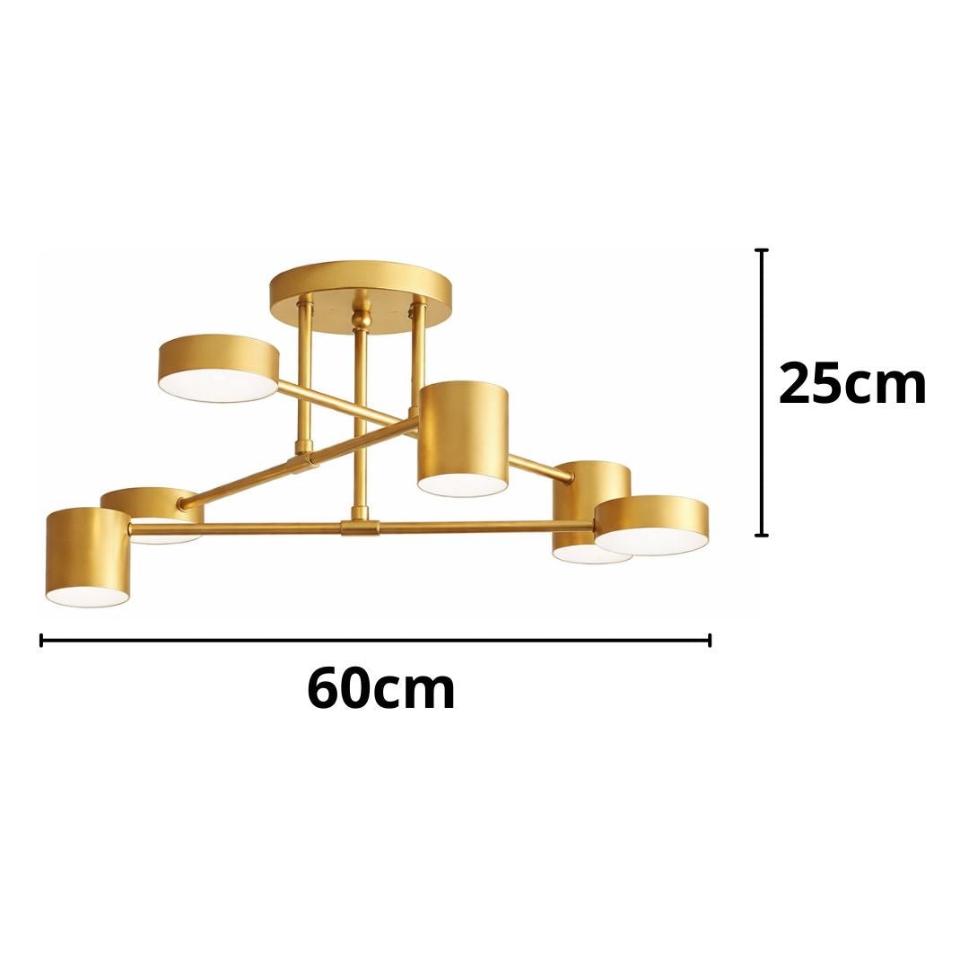 Lustre Luminária de Teto Sputnik Próton (06 lâmpadas) - Decors