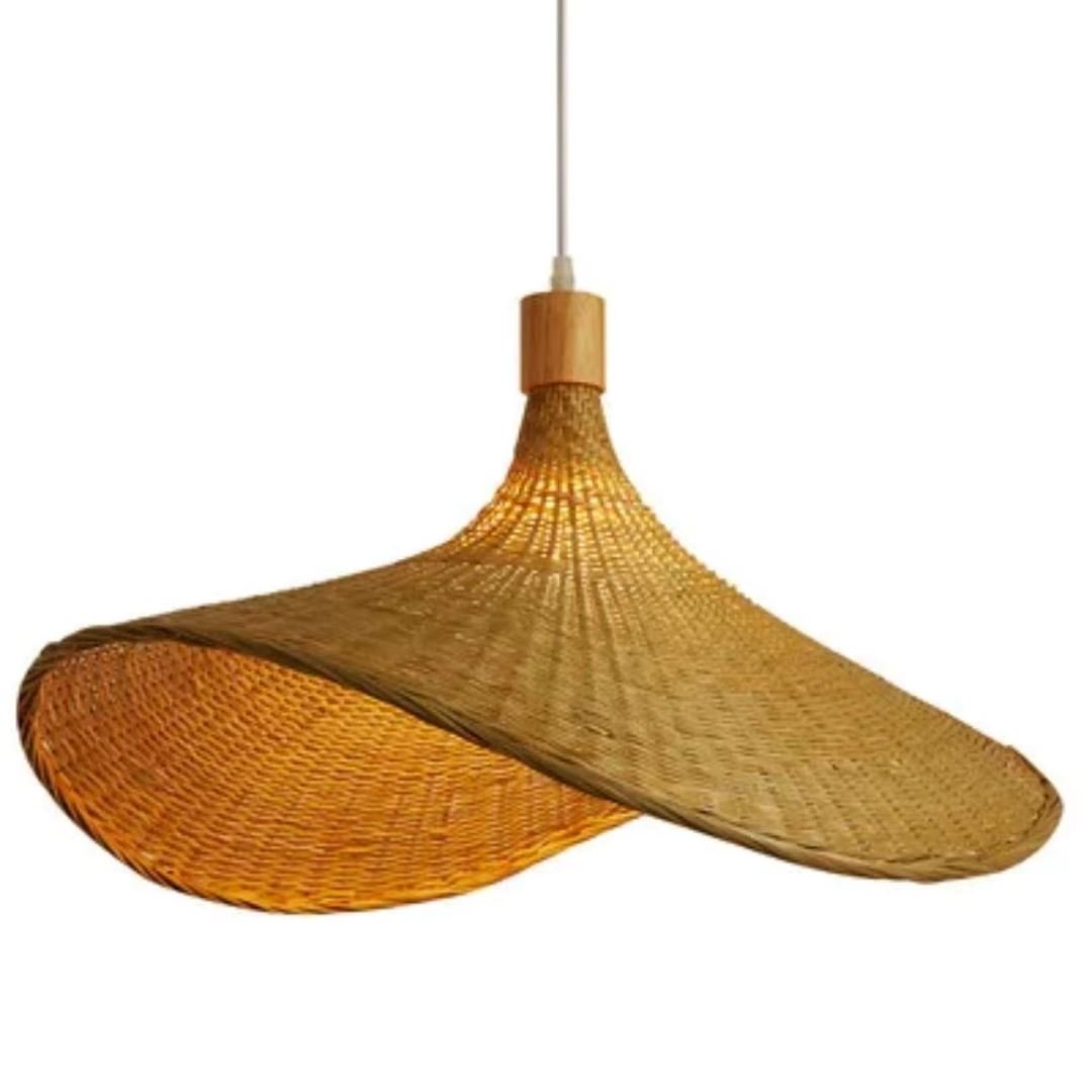 Lustre Pendente Artesanal Bamboo Rattan - Decors