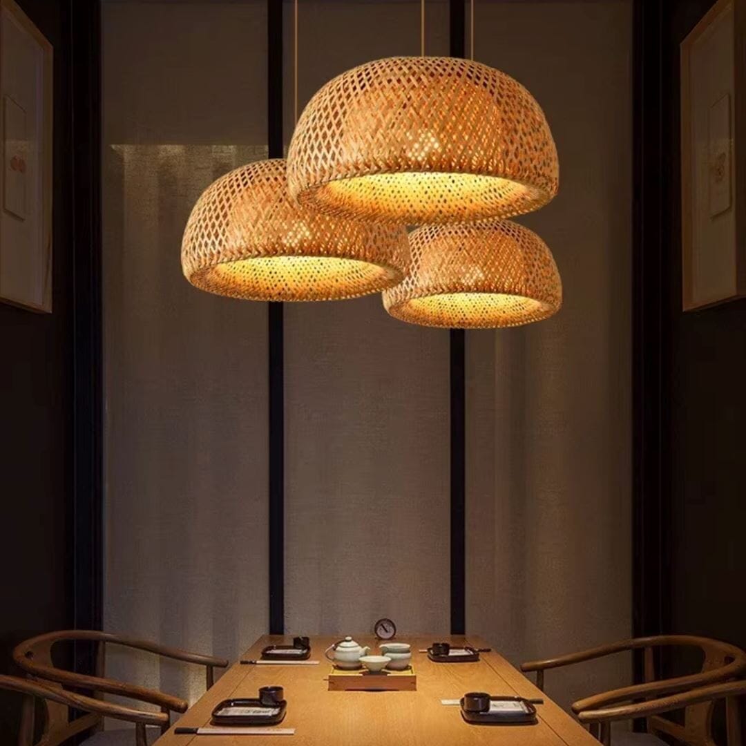 Lustre Pendente Artesanal Bohemian Rattan