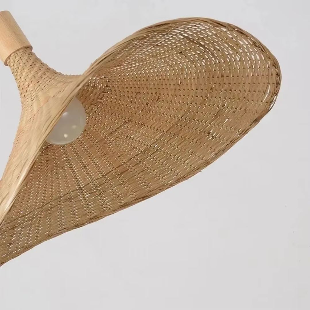 Lustre Pendente Artesanal Bamboo Rattan