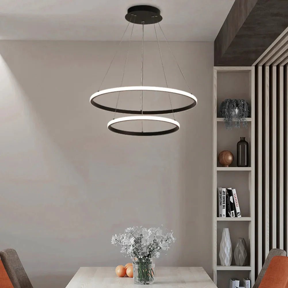 Lustre Pendente Circular Duplo em Led - Decors