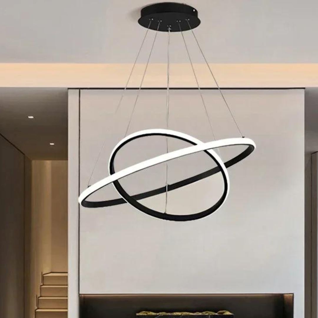 Lustre Pendente Circular Duplo em Led - Decors