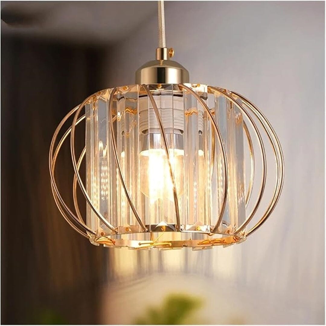 Lustre Pendente de Luxo Arco Gold em Led