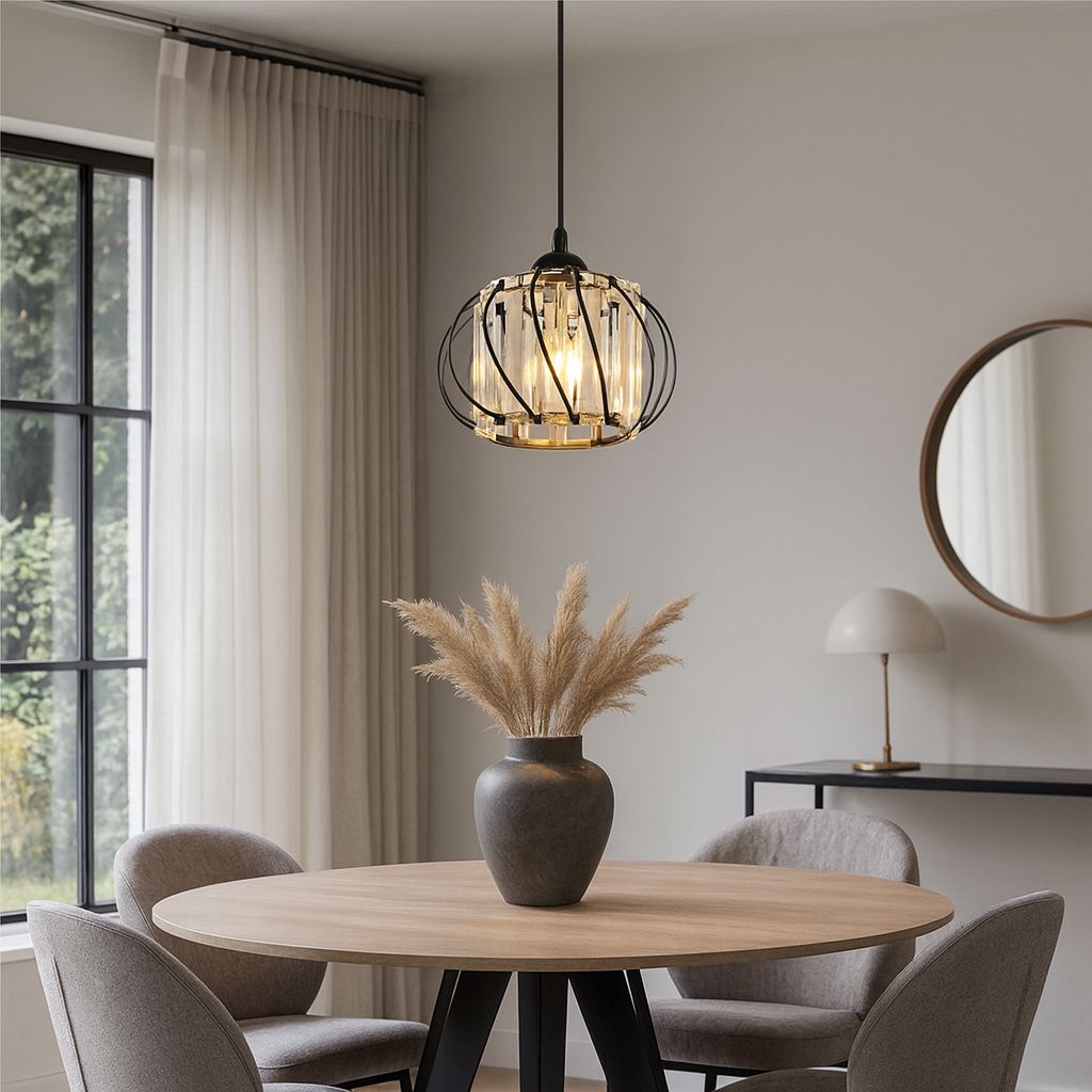 Lustre Pendente de Luxo Arco Gold em Led