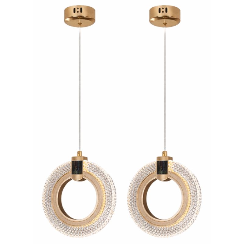 Lustre Pendente de Luxo Cristal Circular