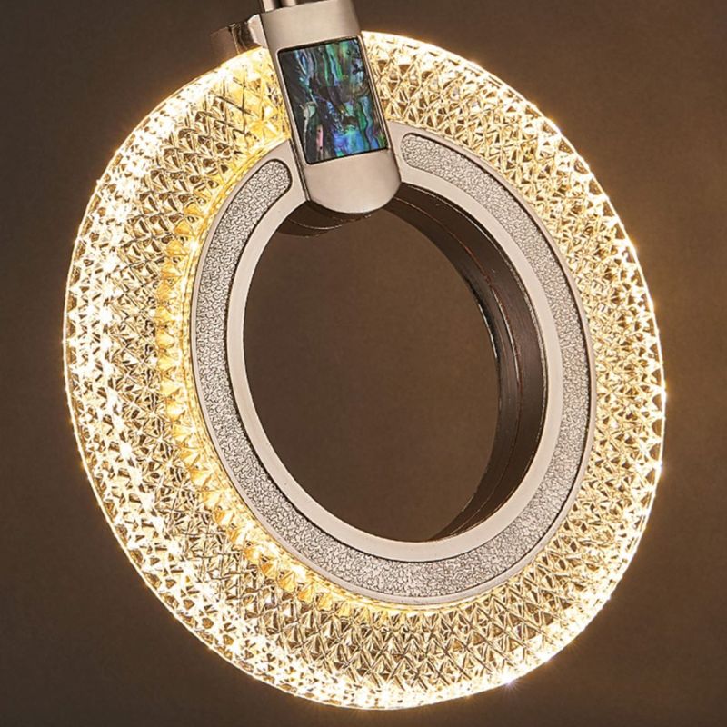 Lustre Pendente de Luxo Cristal Circular