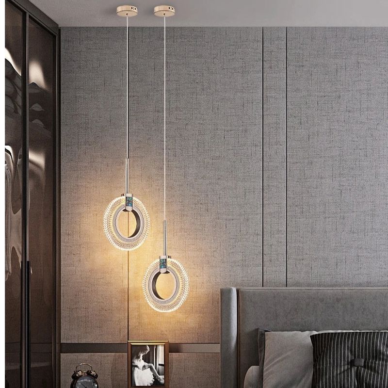 Lustre Pendente de Luxo Cristal Circular