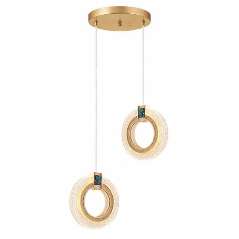 Lustre Pendente de Luxo Cristal Circular