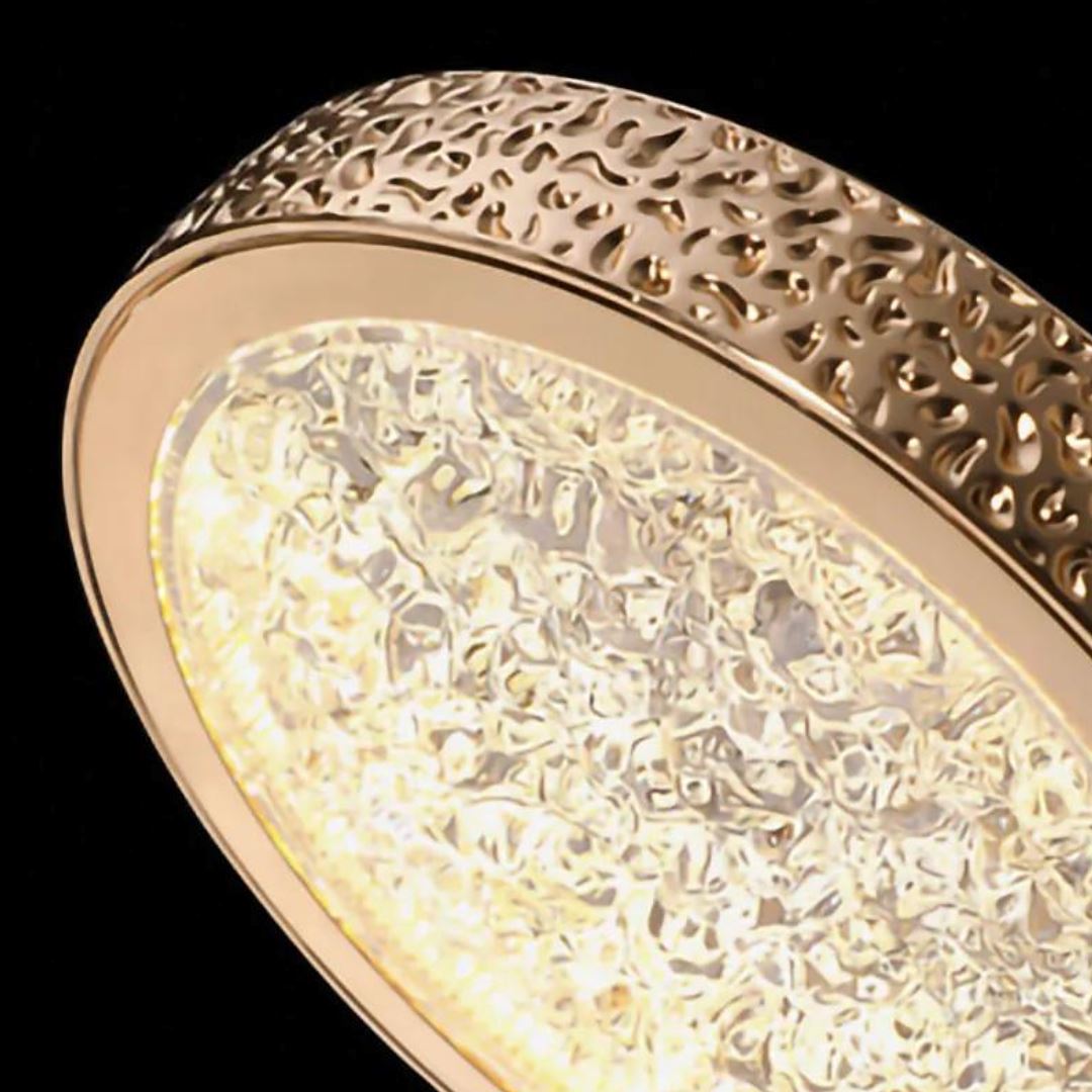 Lustre Pendente de Luxo Cristal Dourado - Decors