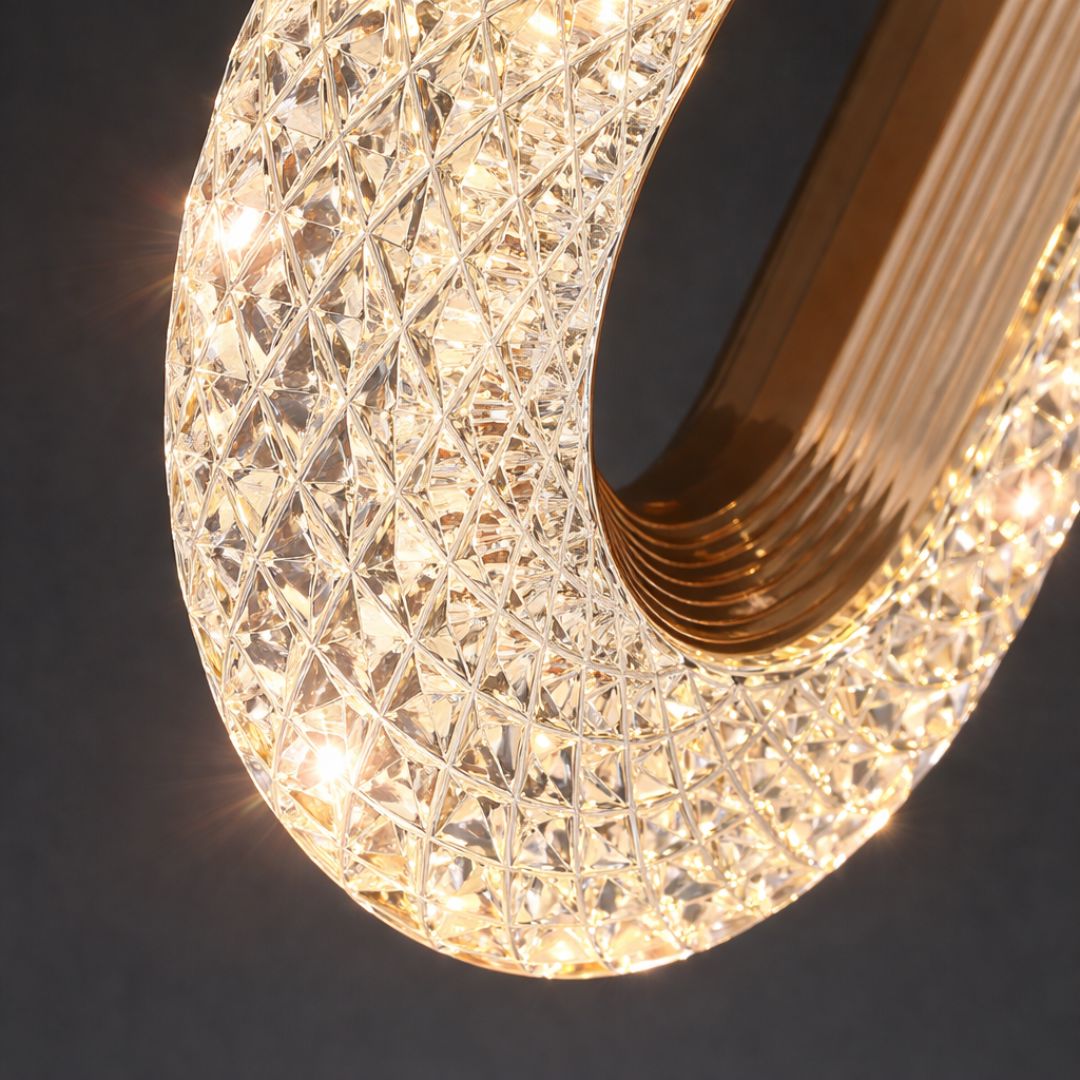 Lustre Pendente de Luxo Cristal Oval