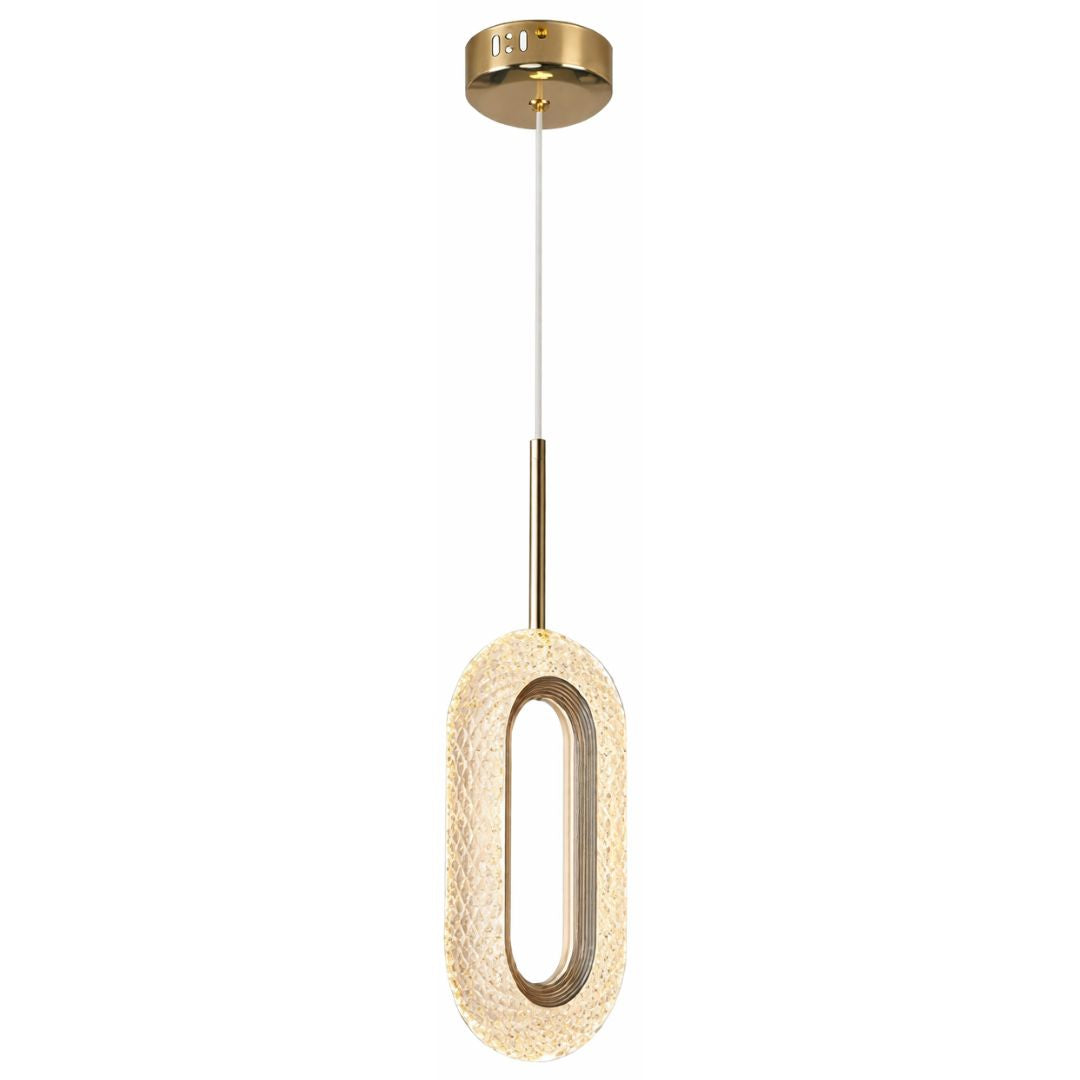 Lustre Pendente de Luxo Cristal Oval