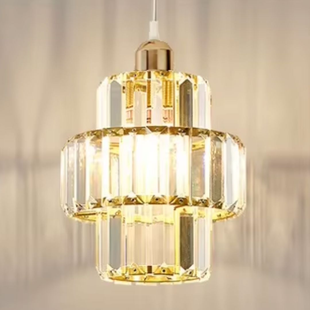 Lustre Pendente de Luxo Cristallo em Crystal K9