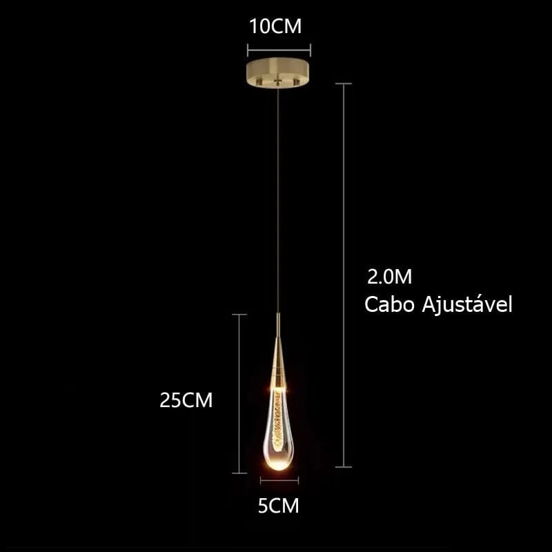 Lustre Pendente de Luxo Crystals Light - Decors