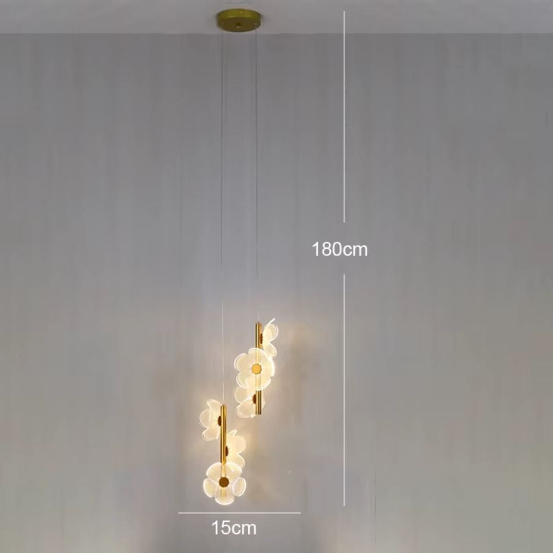 Lustre Pendente de Luxo Dainty Flowers 3 Tons