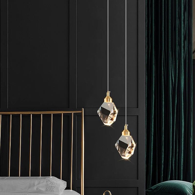 Lustre Pendente de Luxo Diamond para Quarto Sala - Decors