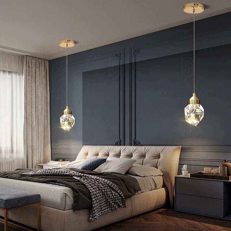 Lustre Pendente de Luxo Diamond para Quarto Sala - Decors