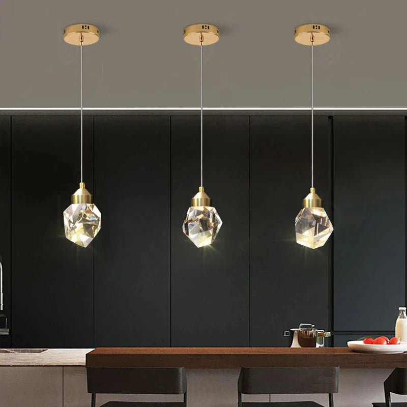 Lustre Pendente de Luxo Diamond para Quarto Sala - Decors
