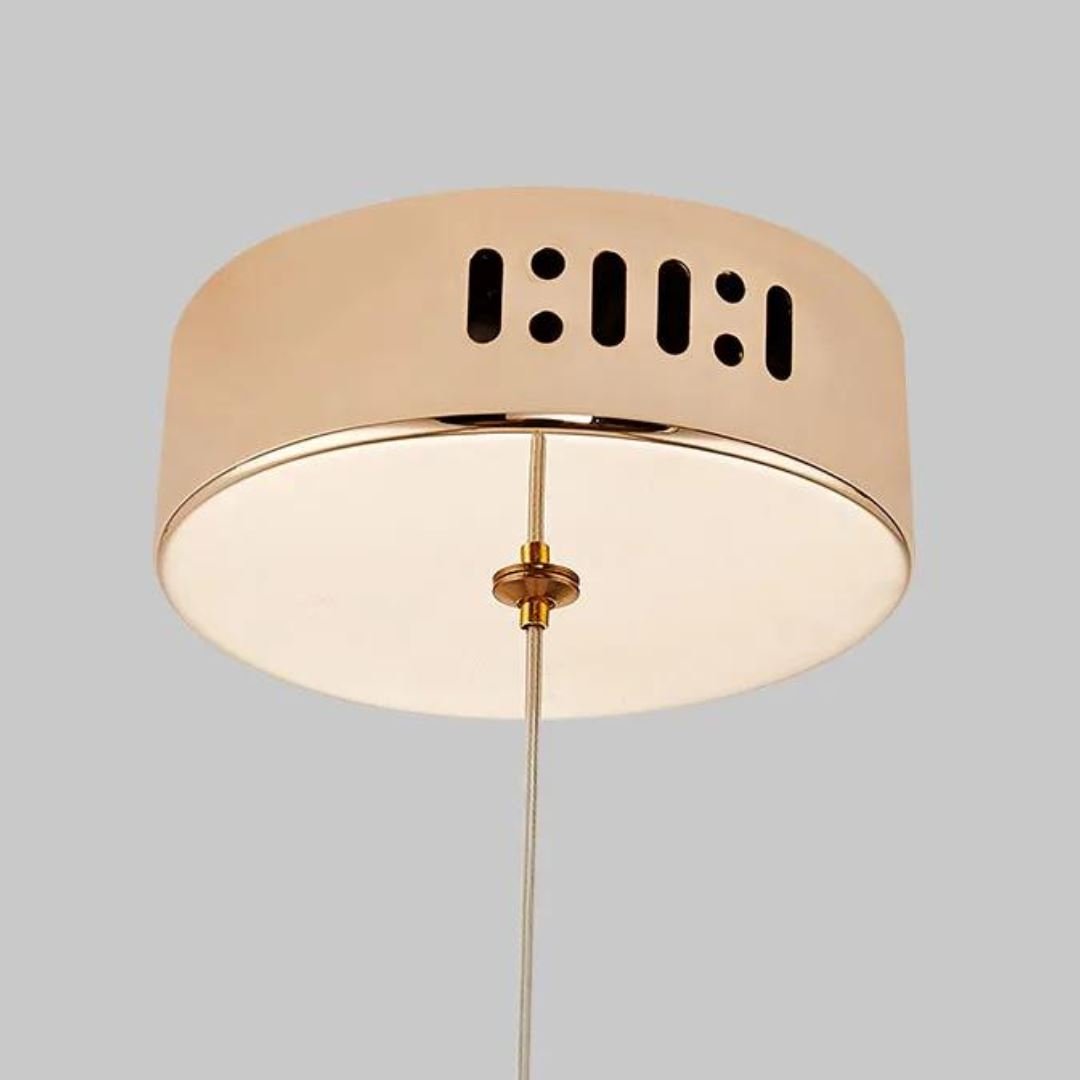 Lustre Pendente de Luxo Dourado Lua Cristal - Decors