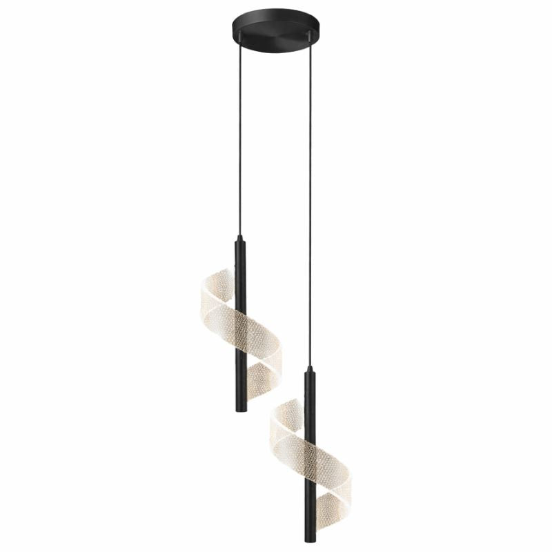 Lustre Pendente de Luxo em Espiral Acrílico