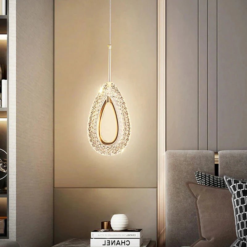 Lustre Pendente de Luxo em Gota Cristal - Decors